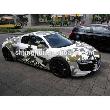 Camouflage vehicle vinyl wrap films in all available colors with Air Release channel